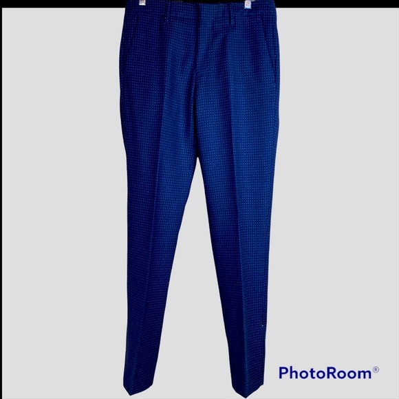 BONOBOS Men slim straight fit pants size 29 Italian finest wool in Blue - Picture 2 of 7